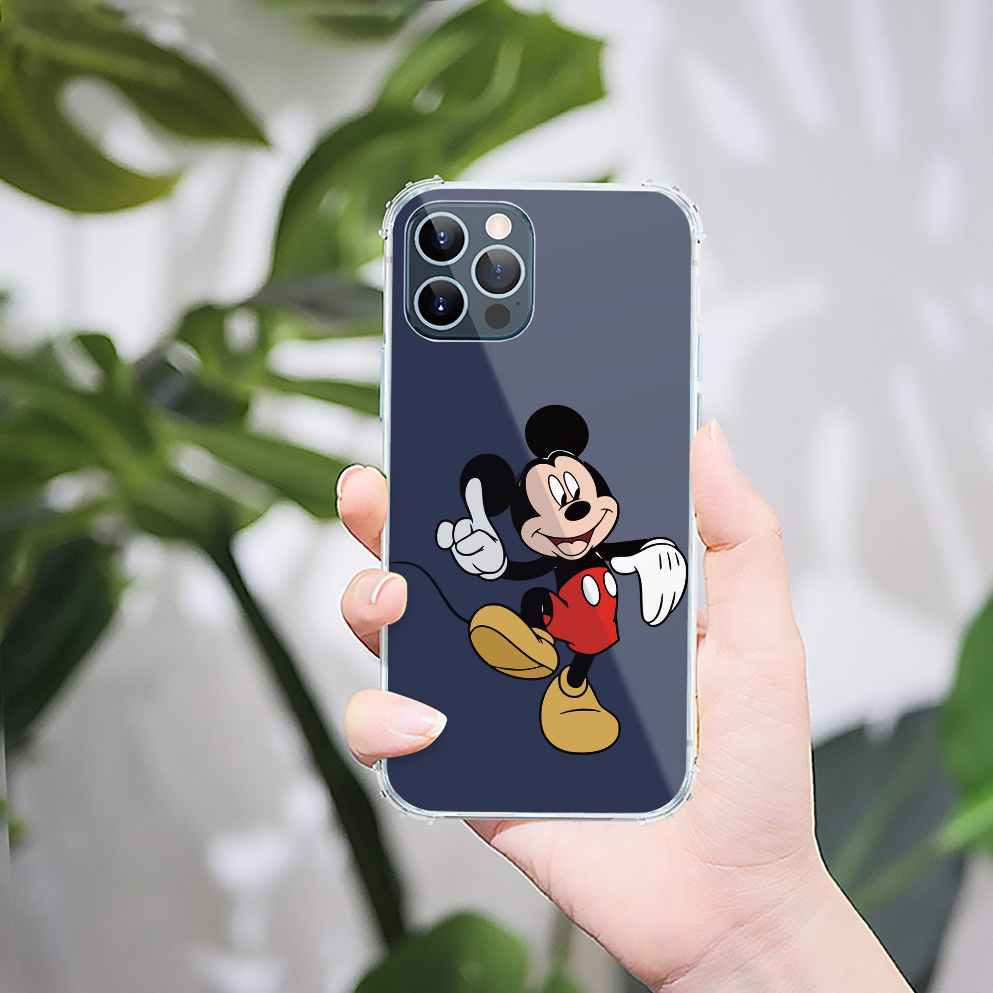 （画像用） ミッキーマウス Mickey Mouse 【iPhone 12シリーズ対応】透明スマホケース（クリアソフトケース）